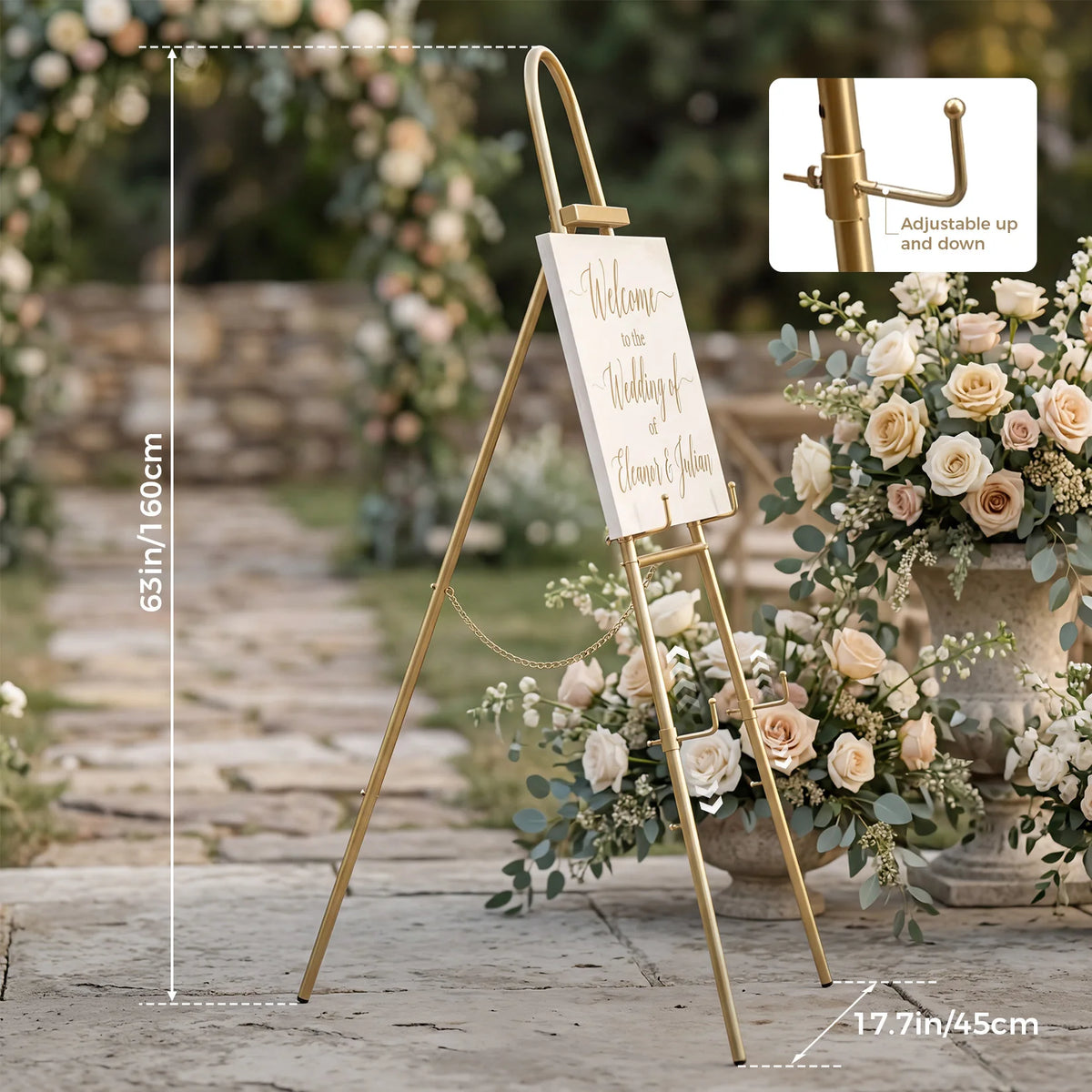Adjustable Metal Easel Stand For Signs And Art Displays