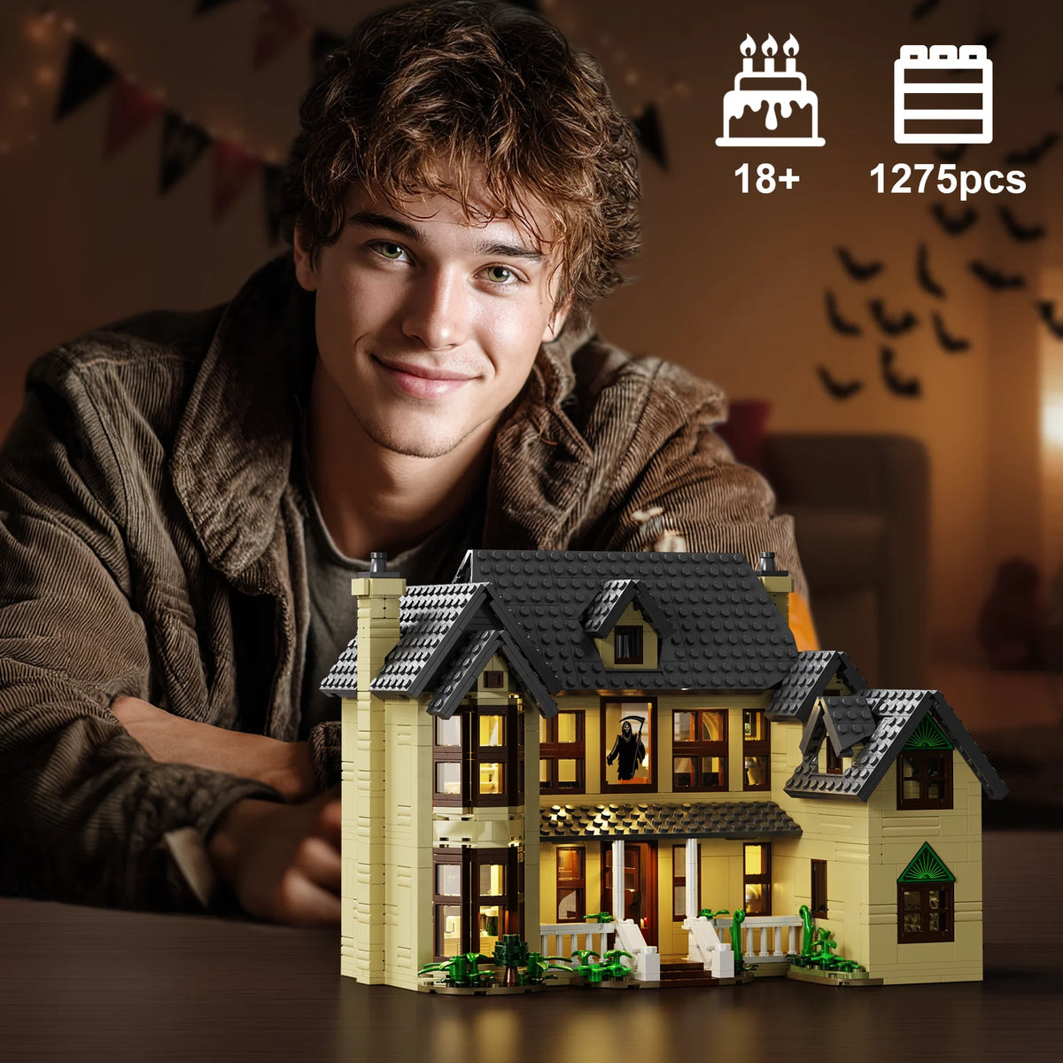 Horror House Building Blocks Set Haunted Movie Halloween Decor