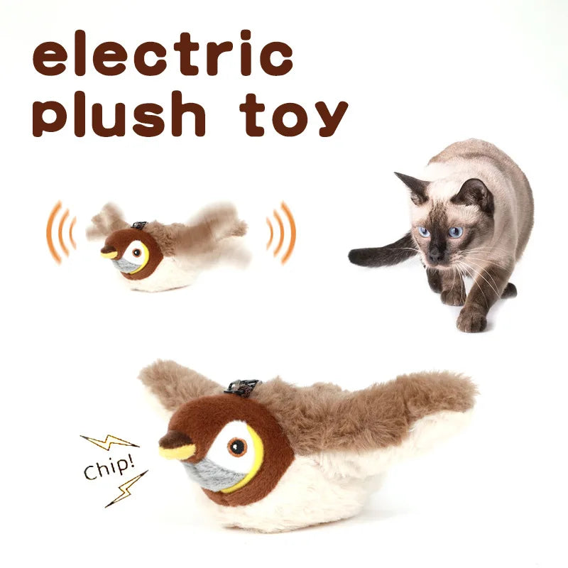 Premium Interactive Simulated Bird Cat Toy Touch Activated
