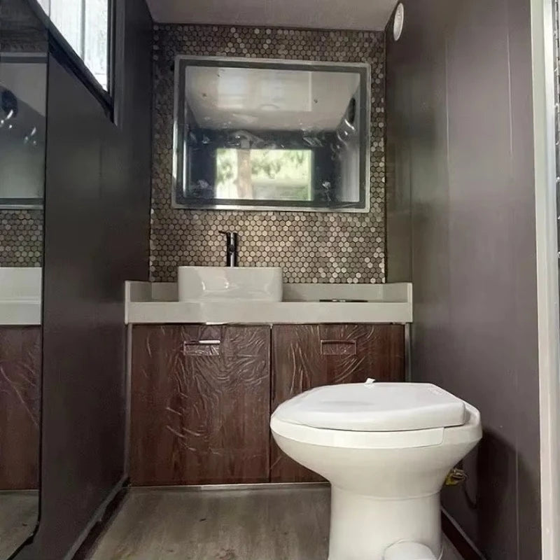 Luxury Self Contained Portable Mobile Restroom Trailer With Cooling
