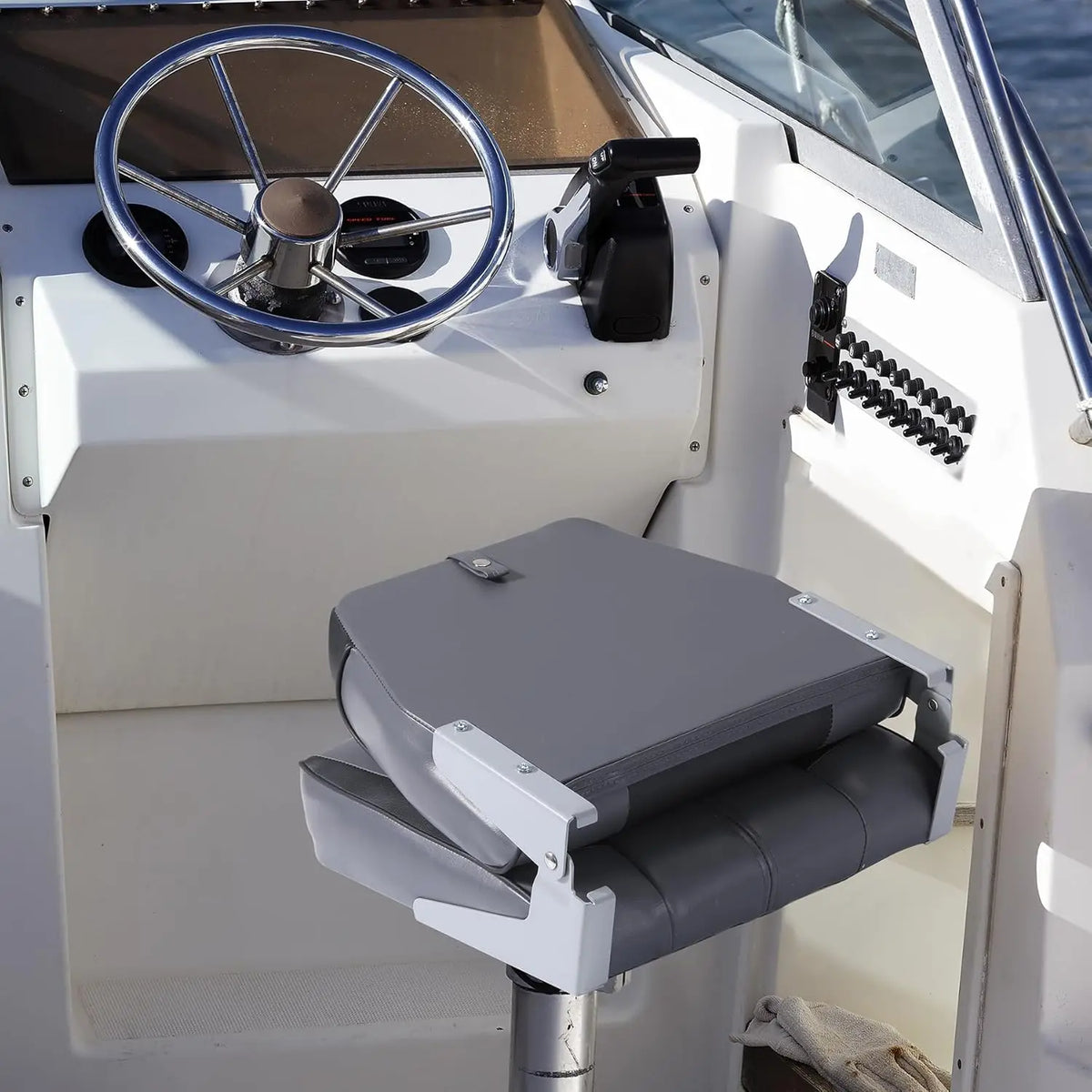 Twister CK High Back Folding Boat Seat With Thick Foam Cushion