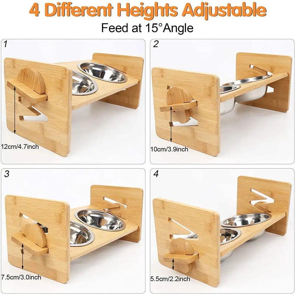 Elevated Dog Bowls Promote Optimal Digestion With Premium Adjustable Stand