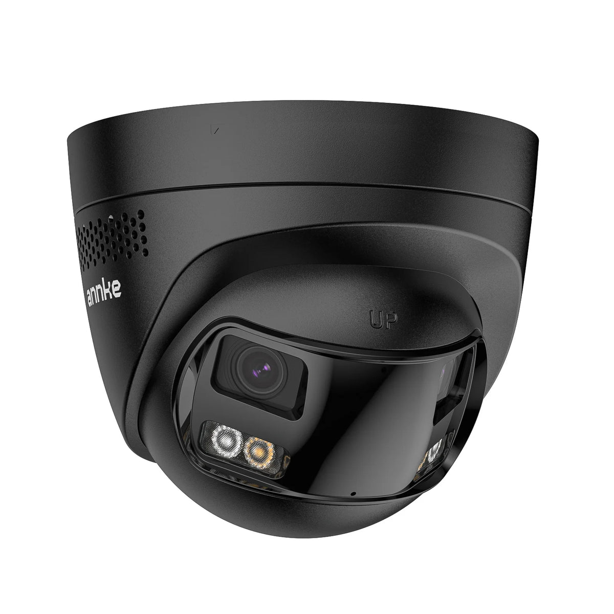 ANNKE 4K 8MP 180° Dual Lens security camera IP67 1/2 PCS Color Night Vision & Active Deterrence, Two-Way Audio black cameras for home security