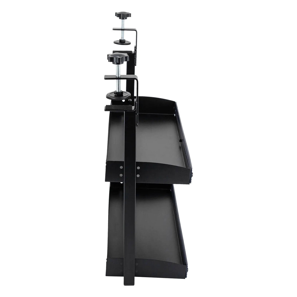 Heavy Duty Clamp On Desk Shelf 2 Tier Adjustable Storage Rack For Office