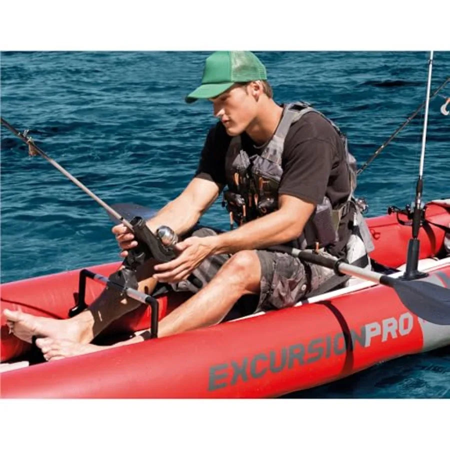 Excursion Pro K2 Inflatable Kayak Set With Paddles And Seats