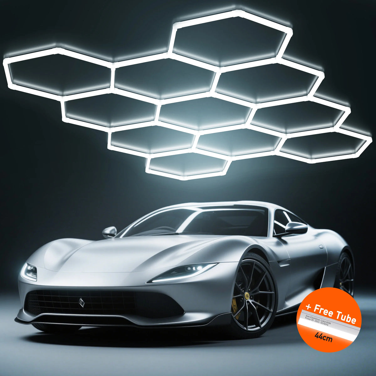 Hexagon Led Honeycomb Ceiling Light For Garage And Workshop Use
