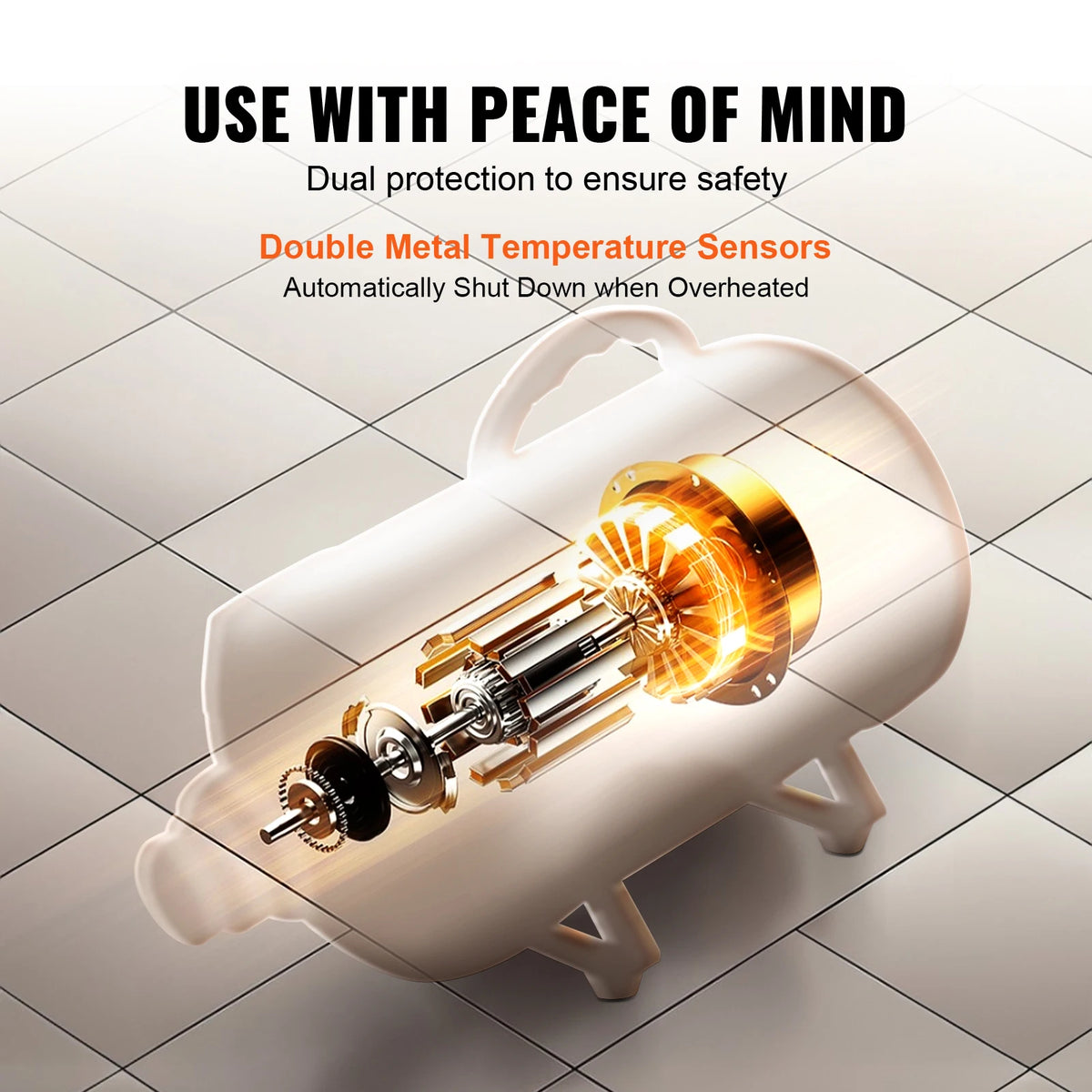 SucceBuy Powerful Dog Blow Dryer With Four Nozzles And Hose
