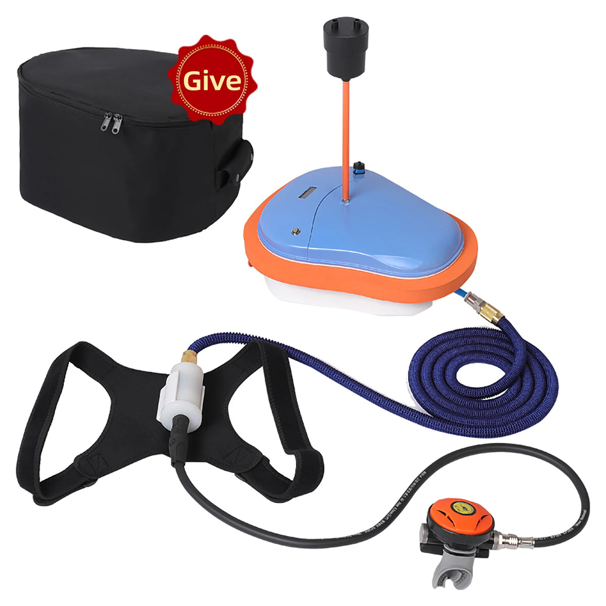 Tudiving Portable Rechargeable Scuba Diving Ventilator With Regulator