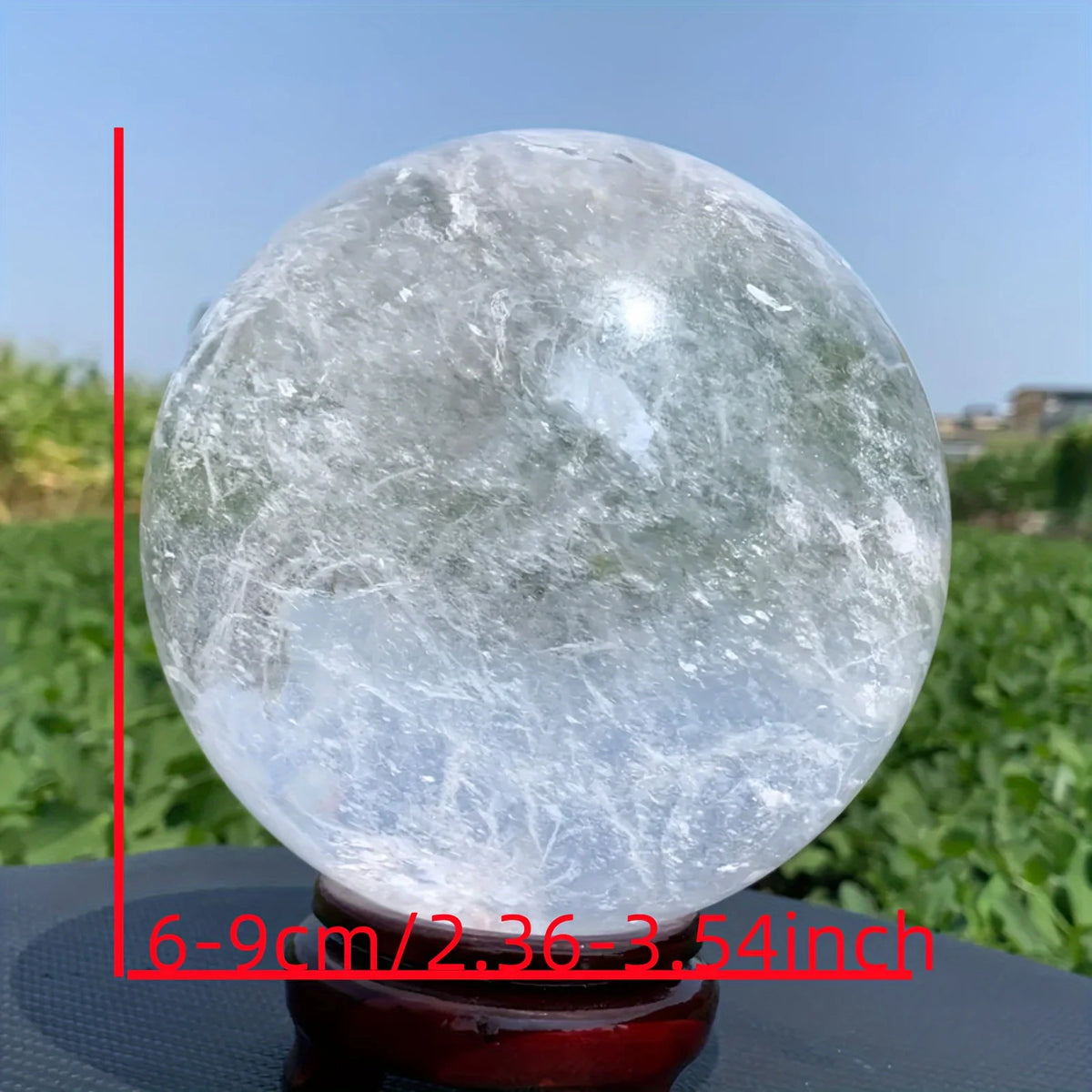 CrystalHola Clear Quartz Sphere For Home Decor And Gifts