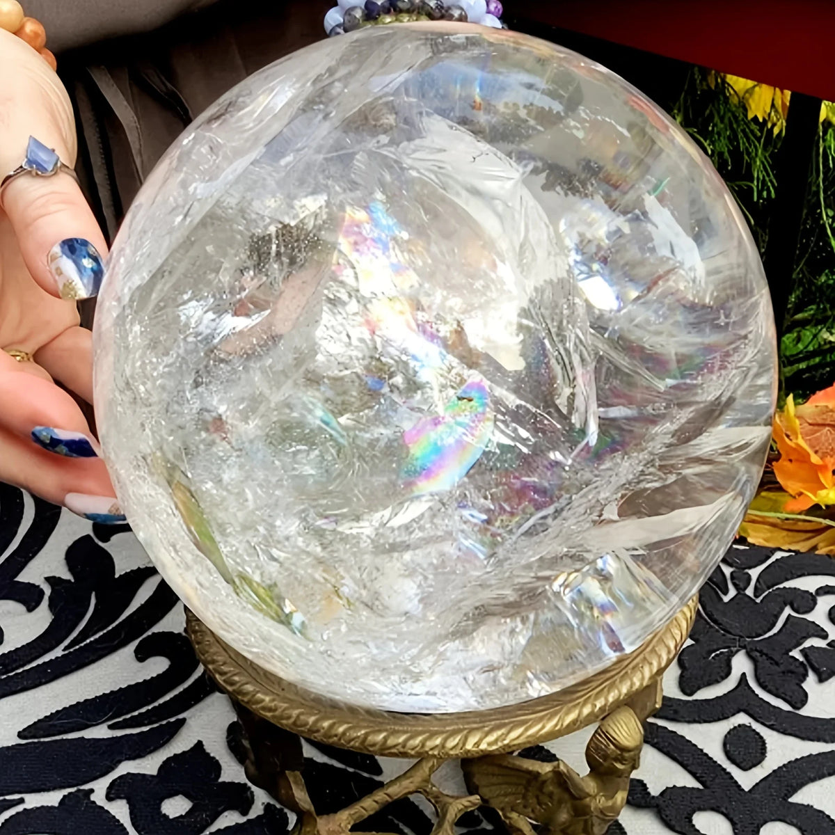 CrystalHola Clear Quartz Sphere For Home Decor And Gifts
