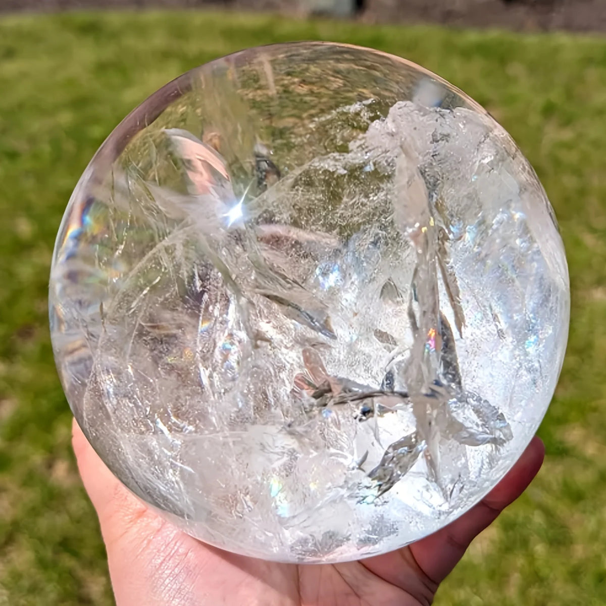 CrystalHola Clear Quartz Sphere For Home Decor And Gifts
