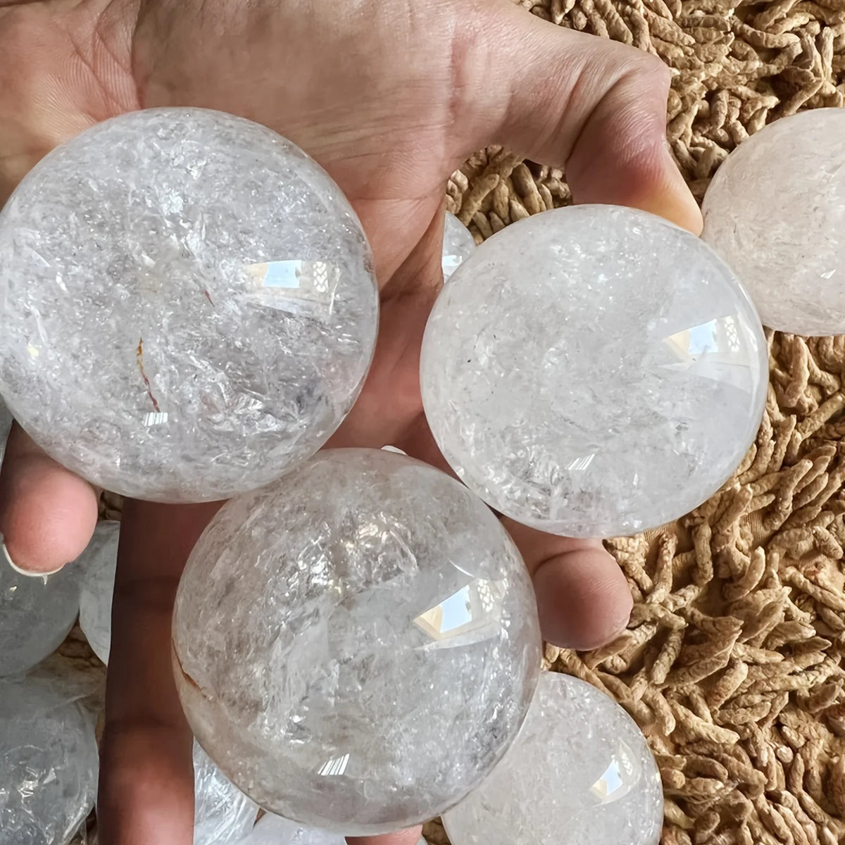 CrystalHola Clear Quartz Sphere For Home Decor And Gifts