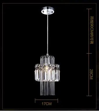 GreeLustr Modern Crystal Pendant Indoor Ceiling Lamp
