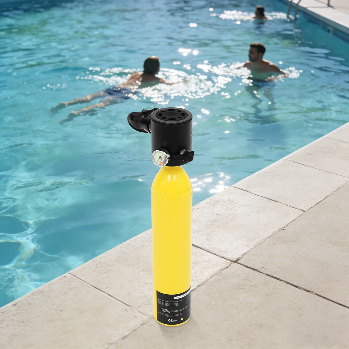 0.5L Mini Scuba Tank With Manual Pump And Strap For Diving