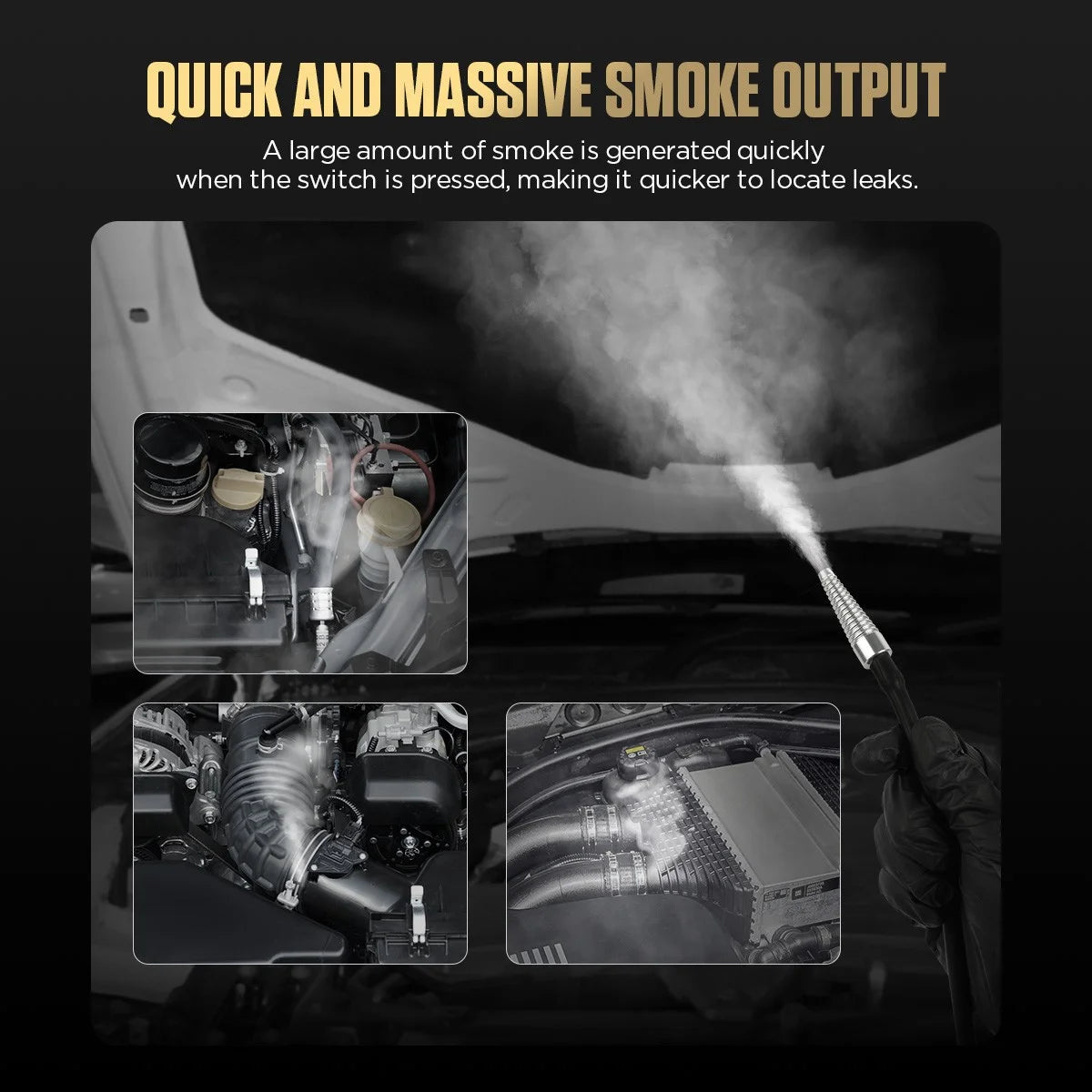 AUTOOL SDT100 Automotive Smoke Machine Leak Detector Leakage Gas Leakage Locator Oil Pipe Generator Diagnostic Tool With Pump *