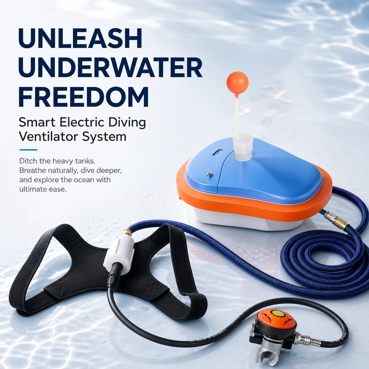 Lieyu Portable Tankless Scuba Diving Ventilator Rechargeable Snorkeling System