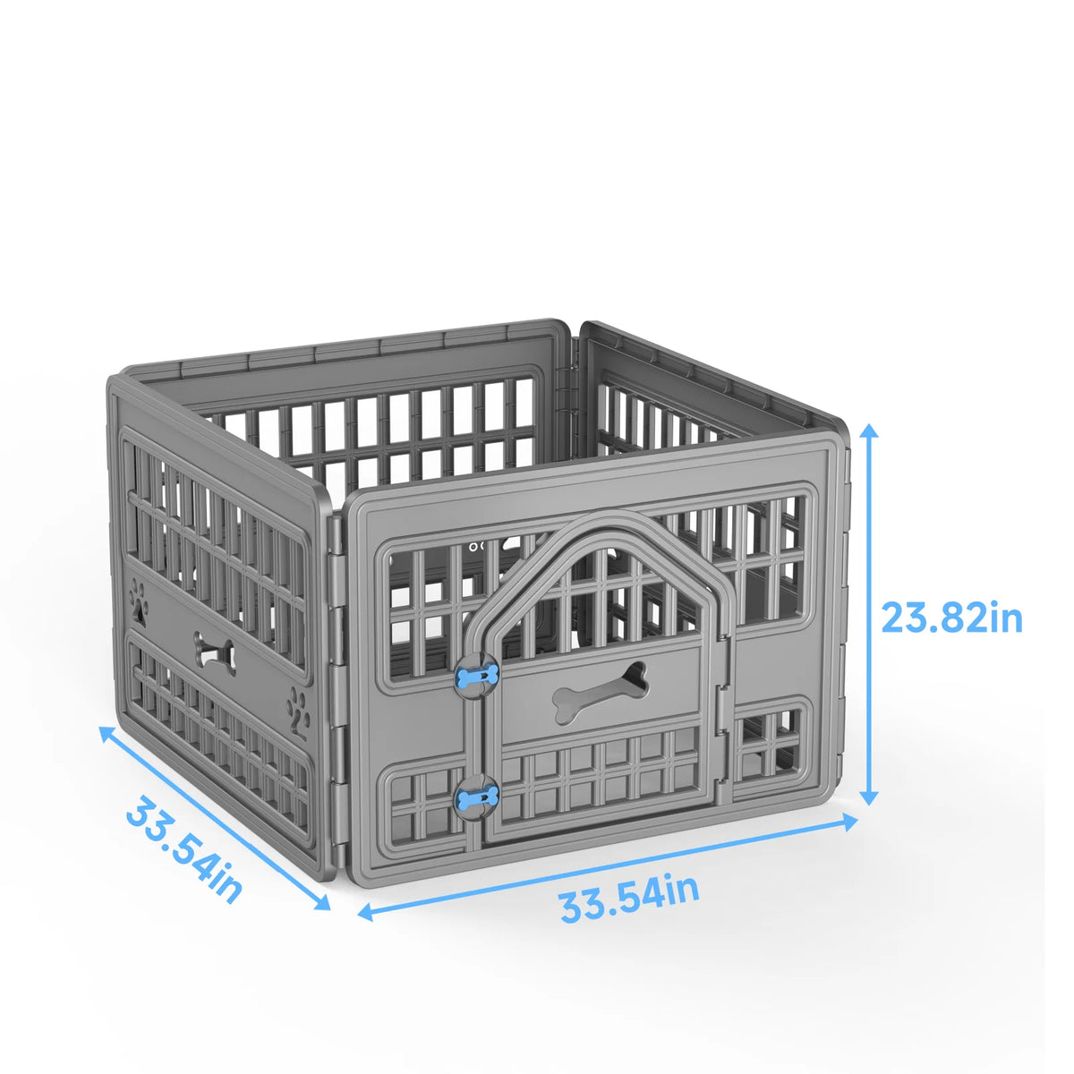 Foldable Four Panel Plastic Pet Playpen For Indoor Outdoor Dogs