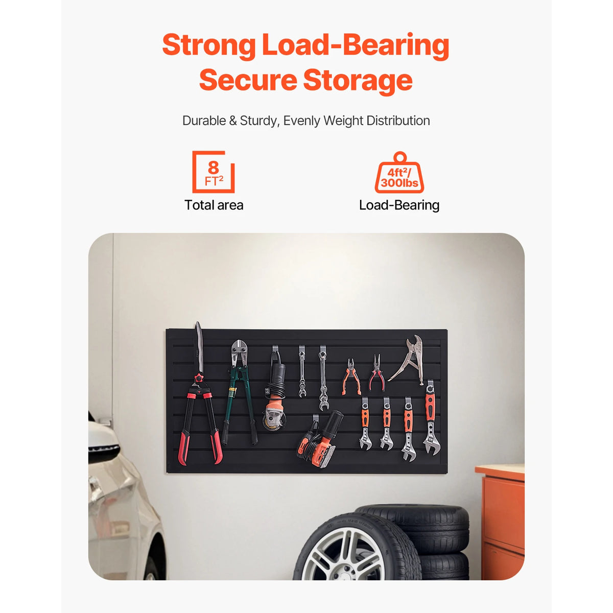SucceBuy PVC Slat Wall Panels For Garage Storage Solutions
