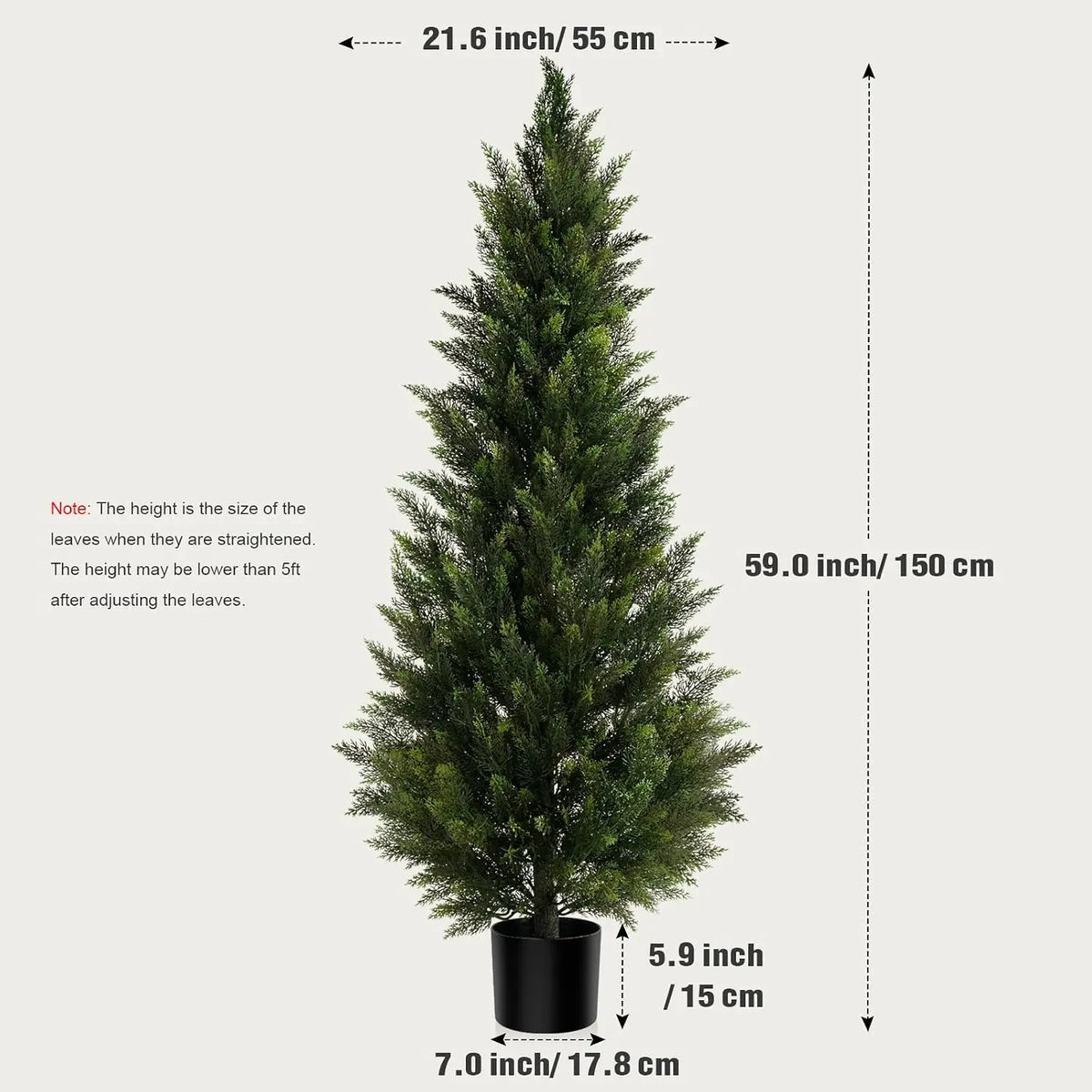 Olitree Artificial Cedar Topiary Tree Faux Evergreen Plant Decor