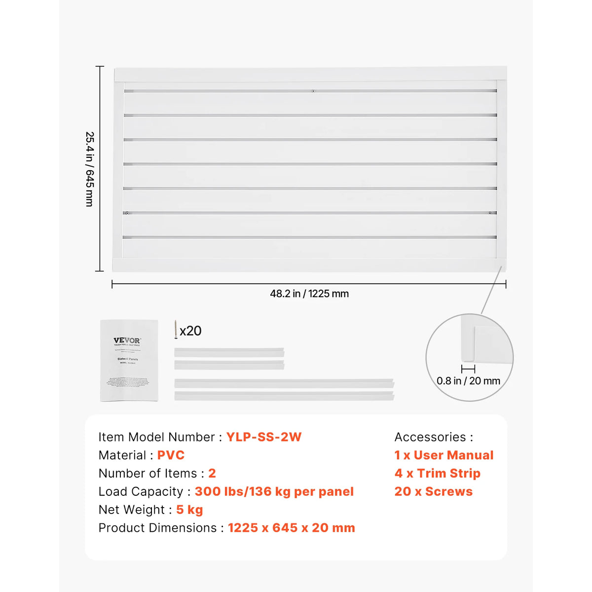 SucceBuy PVC Slat Wall Panels For Garage Storage Solutions