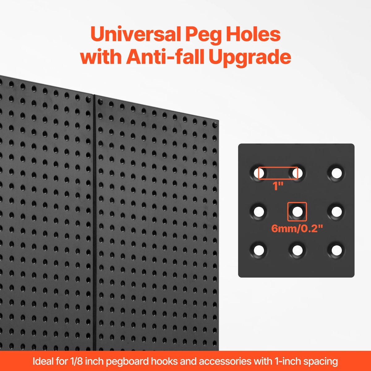 SucceBuy Steel Pegboard Wall Storage Panels For Garage Workshop