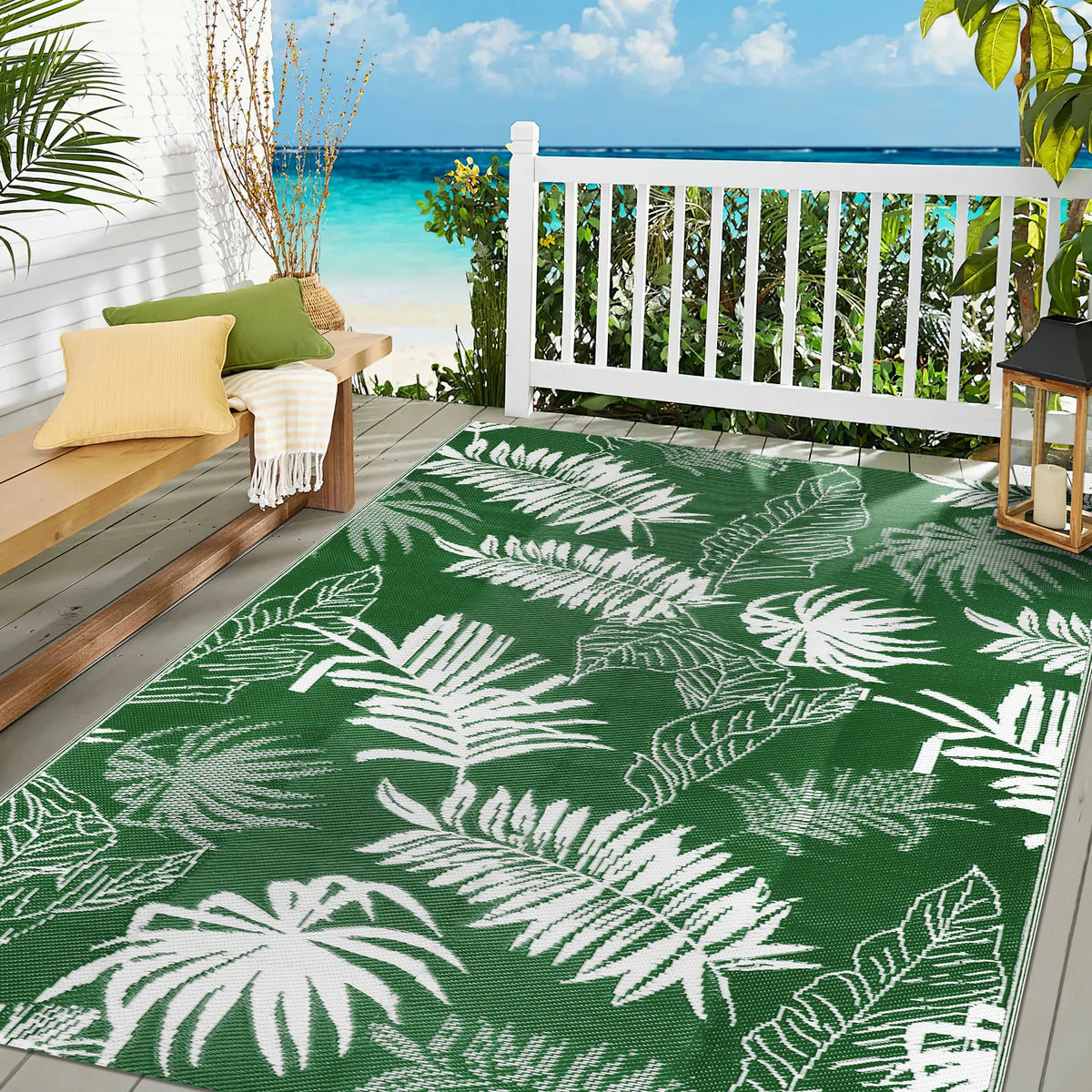 Waterproof Recycled Plastic Straw Outdoor Indoor Area Rug