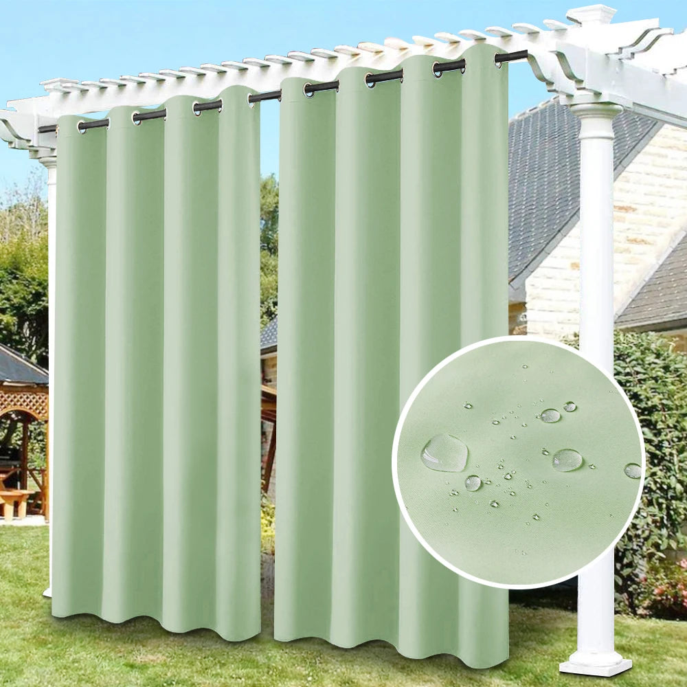 Waterproof Outdoor Blackout Curtains For Patio Pergola Gazebo