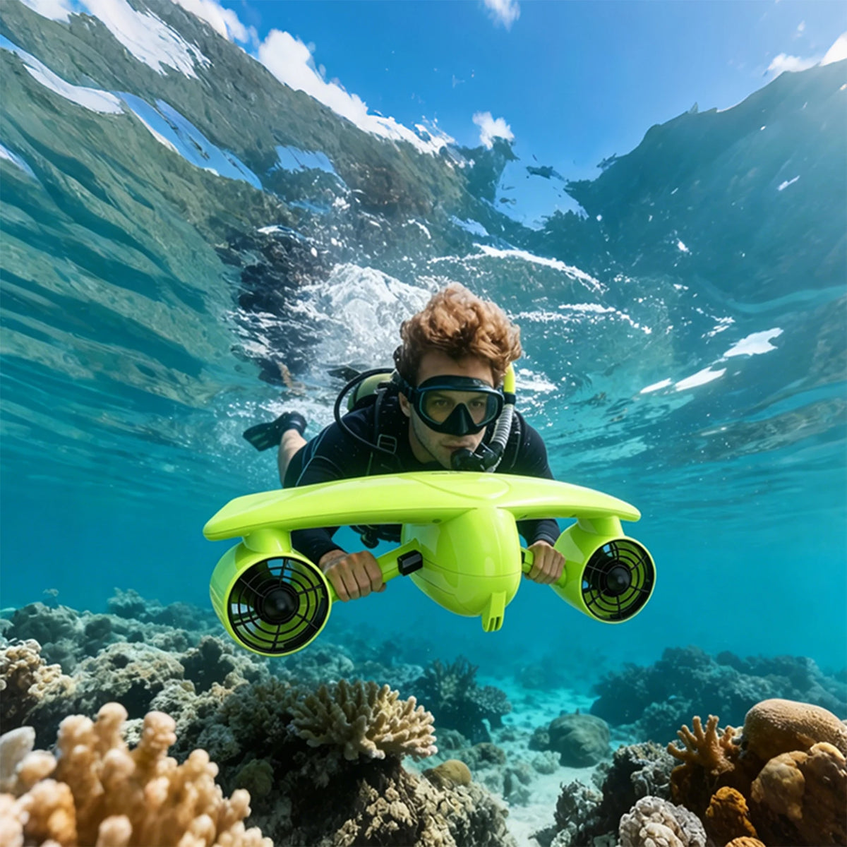 No Brand Dual Motor Ip68 Waterproof Underwater Scooter With Camera Mount