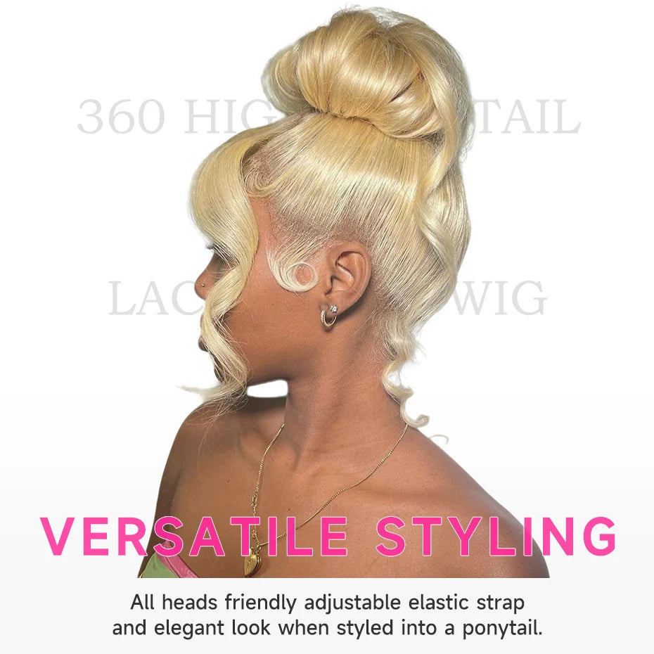 Straight 360 Full Lace Wig Human Hair Pre Plucked 613 Blonde Transparent Lace Frontal Wig Remy Brazilian Hair Wigs For Women