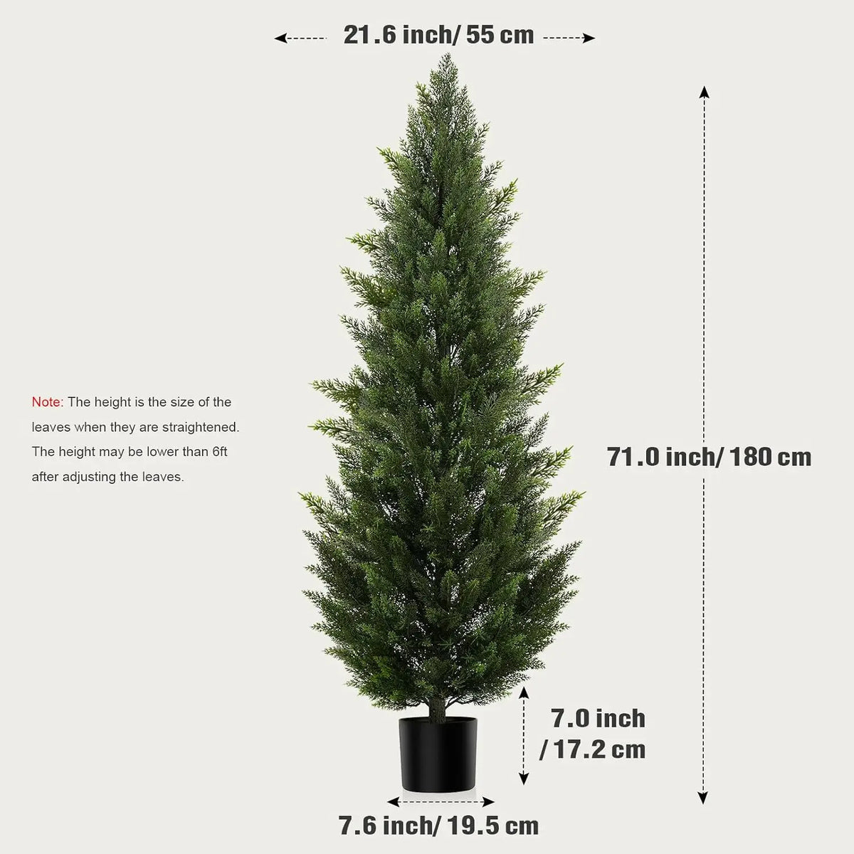 Olitree Artificial Cedar Topiary Tree Faux Evergreen Plant Decor