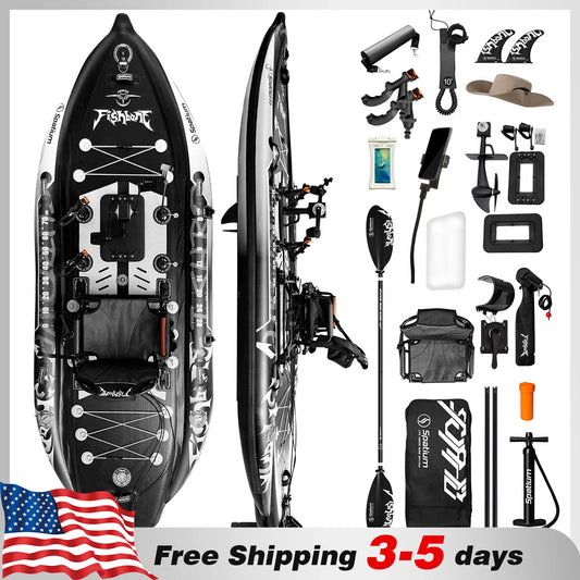 Spatium Pedal Drive Fishing Kayak Sit On Top Durable Craft