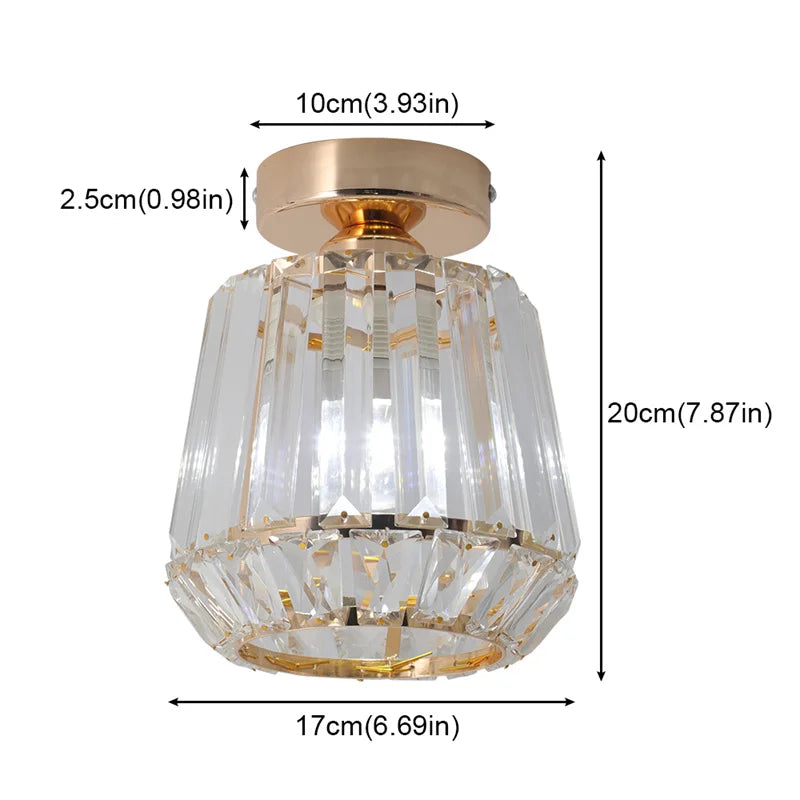 GreeLustr Modern Crystal Pendant Indoor Ceiling Lamp
