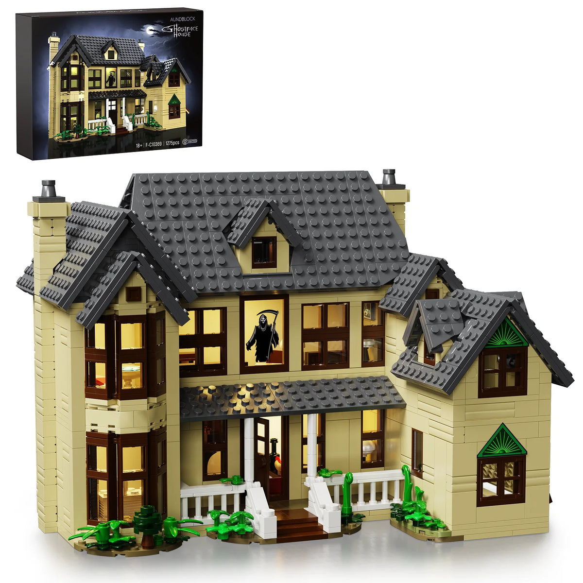 Horror House Building Blocks Set Haunted Movie Halloween Decor