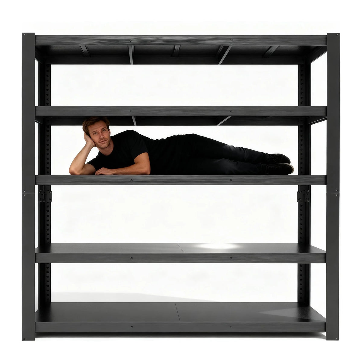 Heavy Duty Metal Storage Rack Adjustable Height Easy DIY Assembly