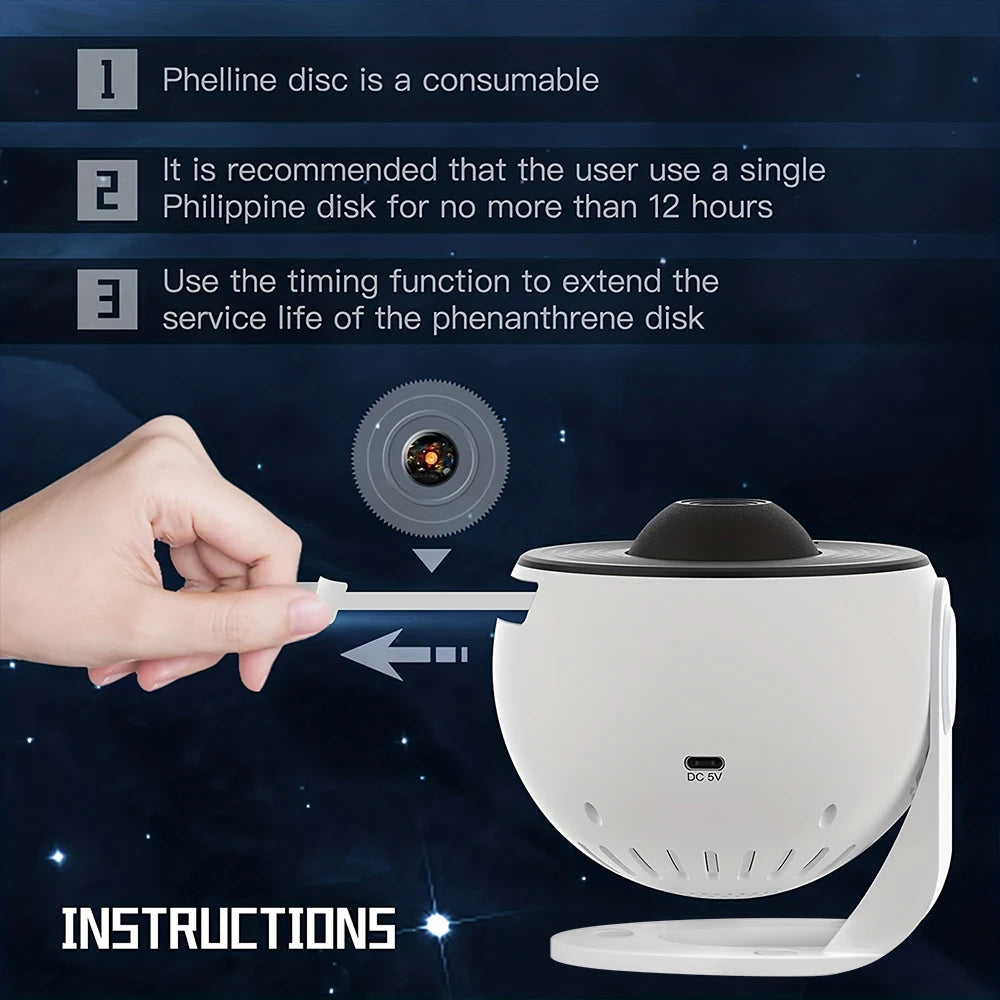 Mexllex Galaxy Star Projector LED Night Light With 13 Discs