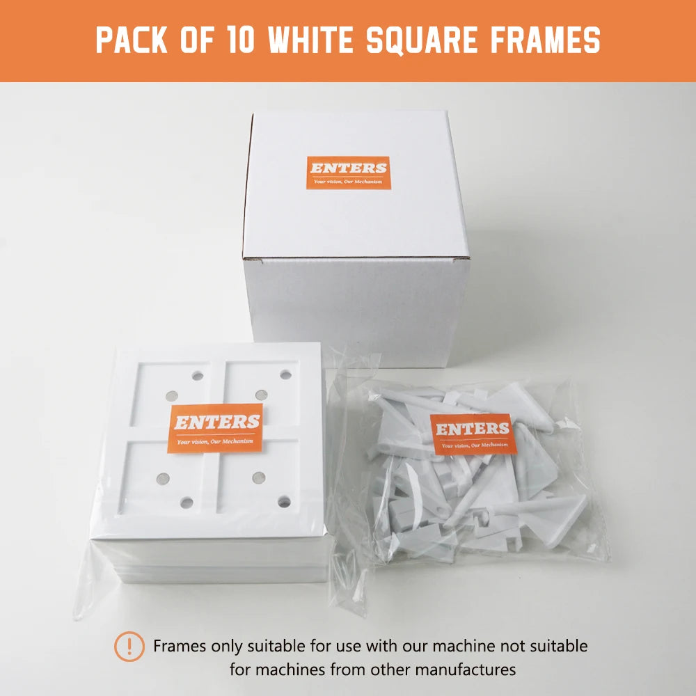 10Pcs 50*50mm Wonderful Blank Photo Frame, Insert Fridge Magnets, Mini Magnetic Refrigerator Photo Picture Frames