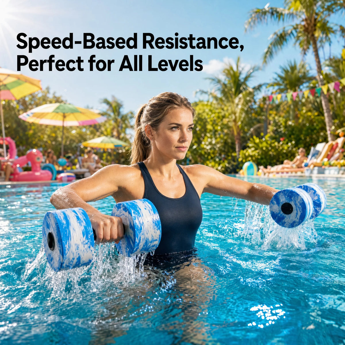 Hapbear Adjustable Aquatic Fitness Dumbbells And Barbell
