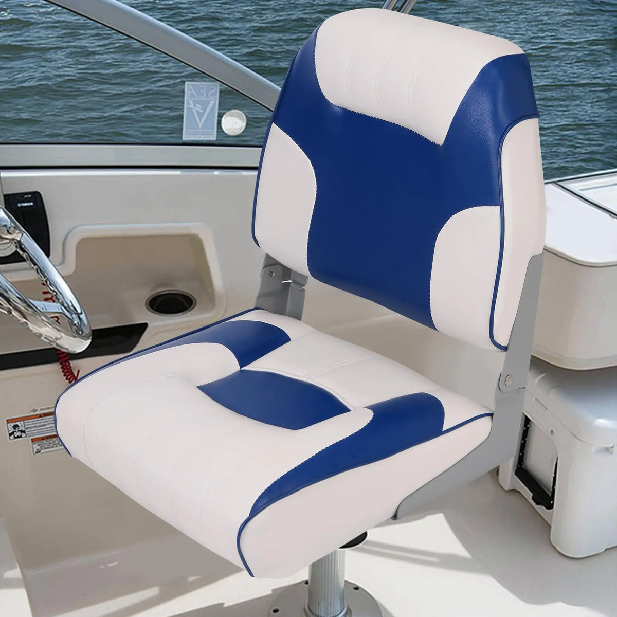 Fold Down Fishing Boat Seat With Thick Padding And Screws