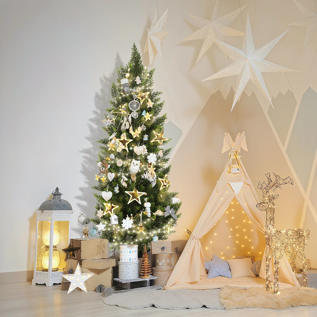 Olitree Artificial Cedar Topiary Tree Faux Evergreen Plant Decor