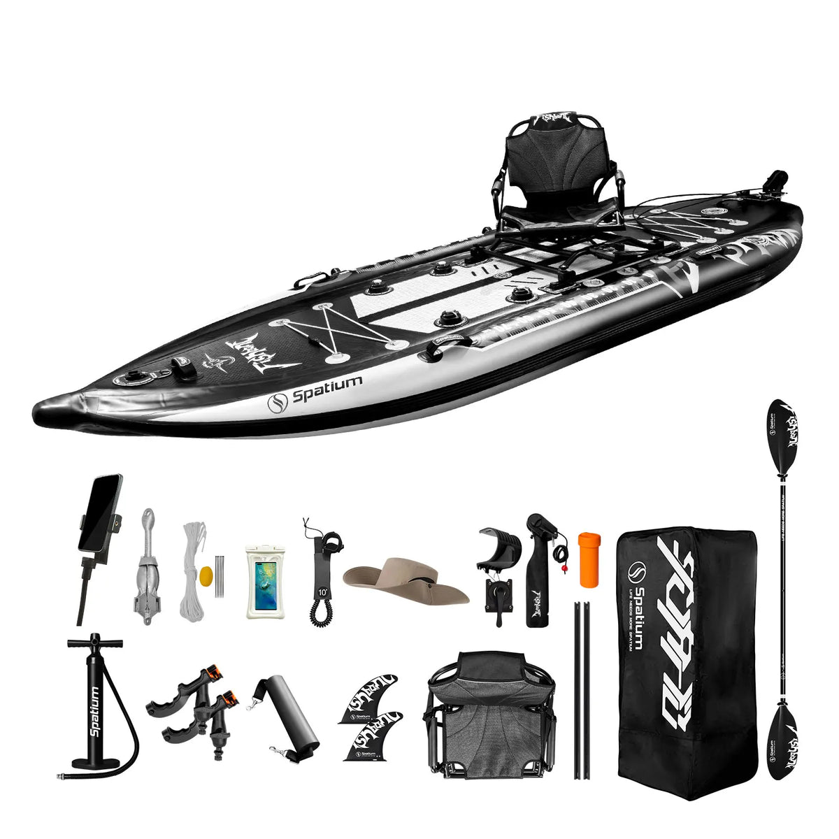 Spatium Triple Chamber Inflatable Fishing Paddle Board For Adults