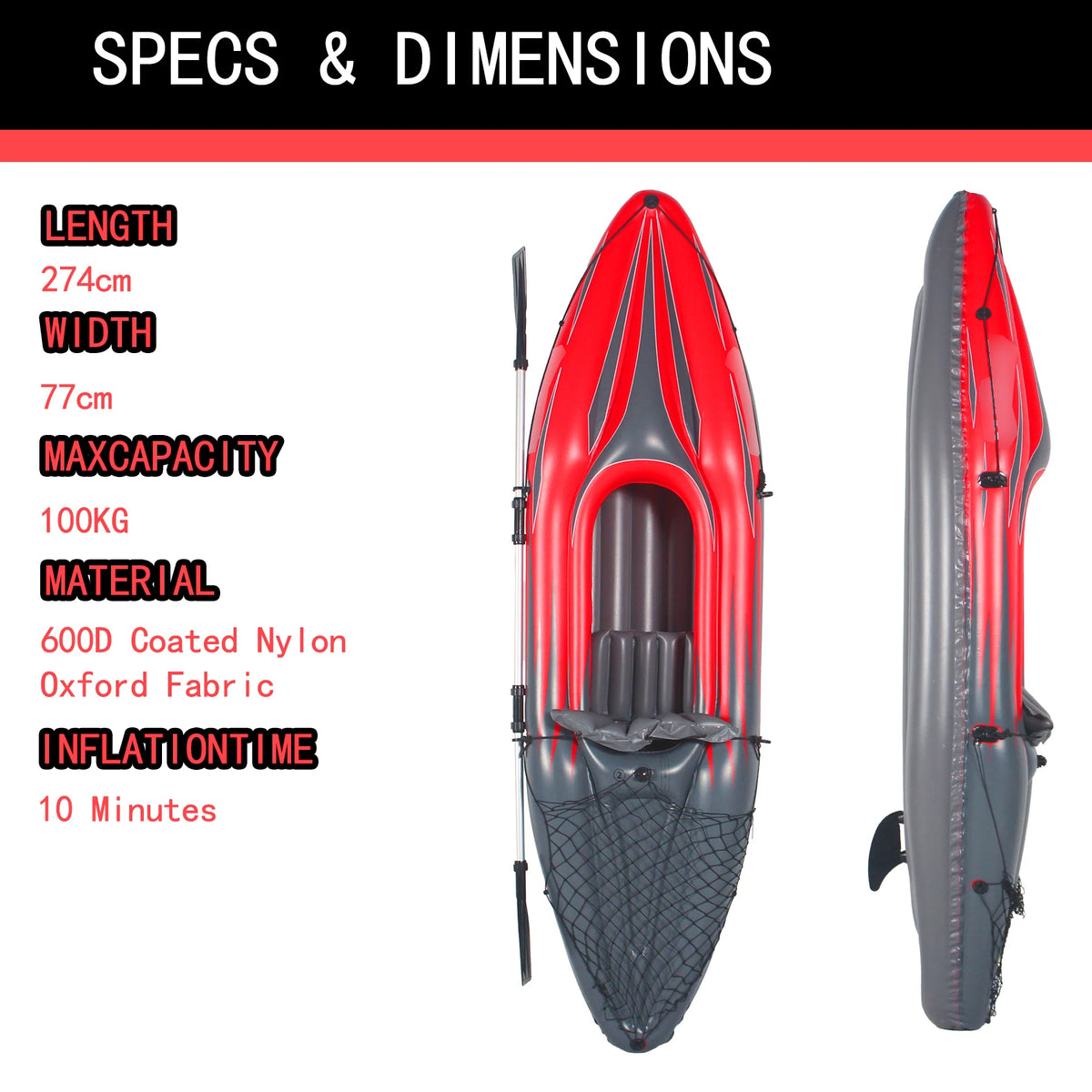 HhsjzwcY Inflatable Kayak Fishing Boat With Accessories