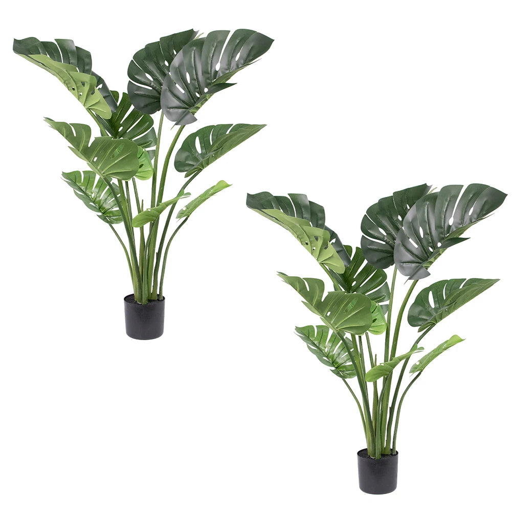 Artificial Monstera Deliciosa Faux Tropical Palm Tree for Home Decor