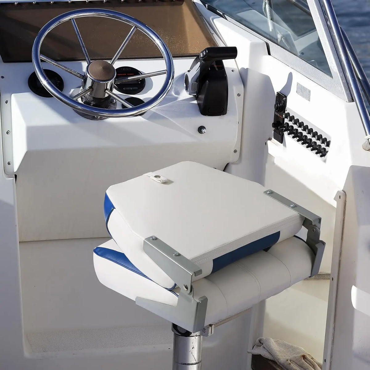 Fold Down Fishing Boat Seat With Thick Padding And Screws