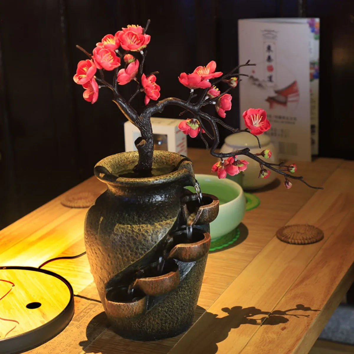 Tranquil Bymaocar Tabletop Fountain For Desk Serenity