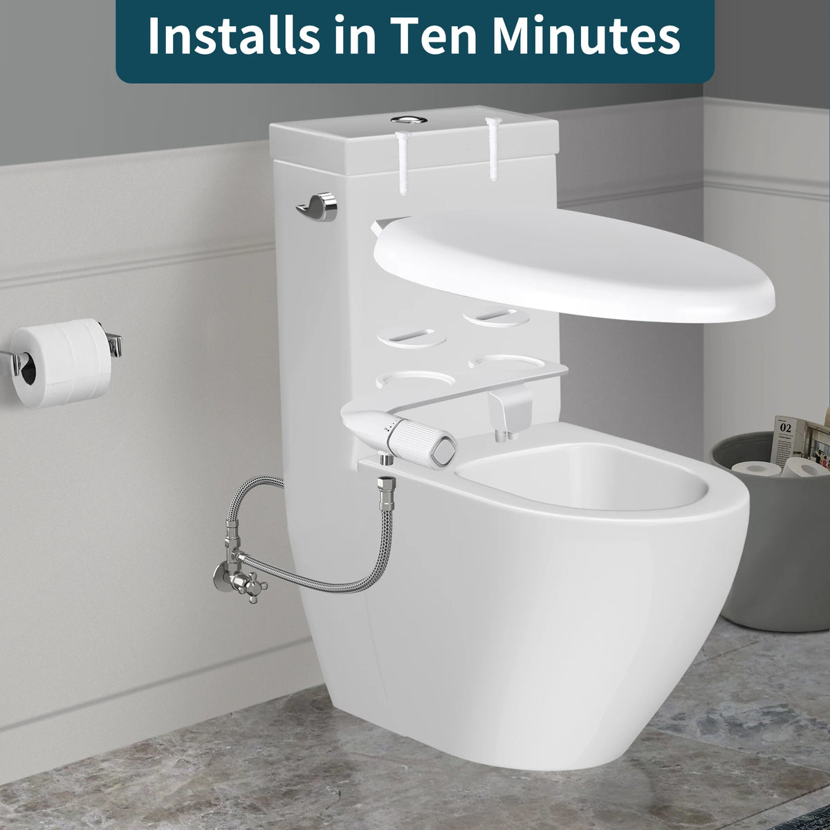 Samodra Upgraded Dual Nozzle Bidet For Gentle Clean Modern Home Hygiene
