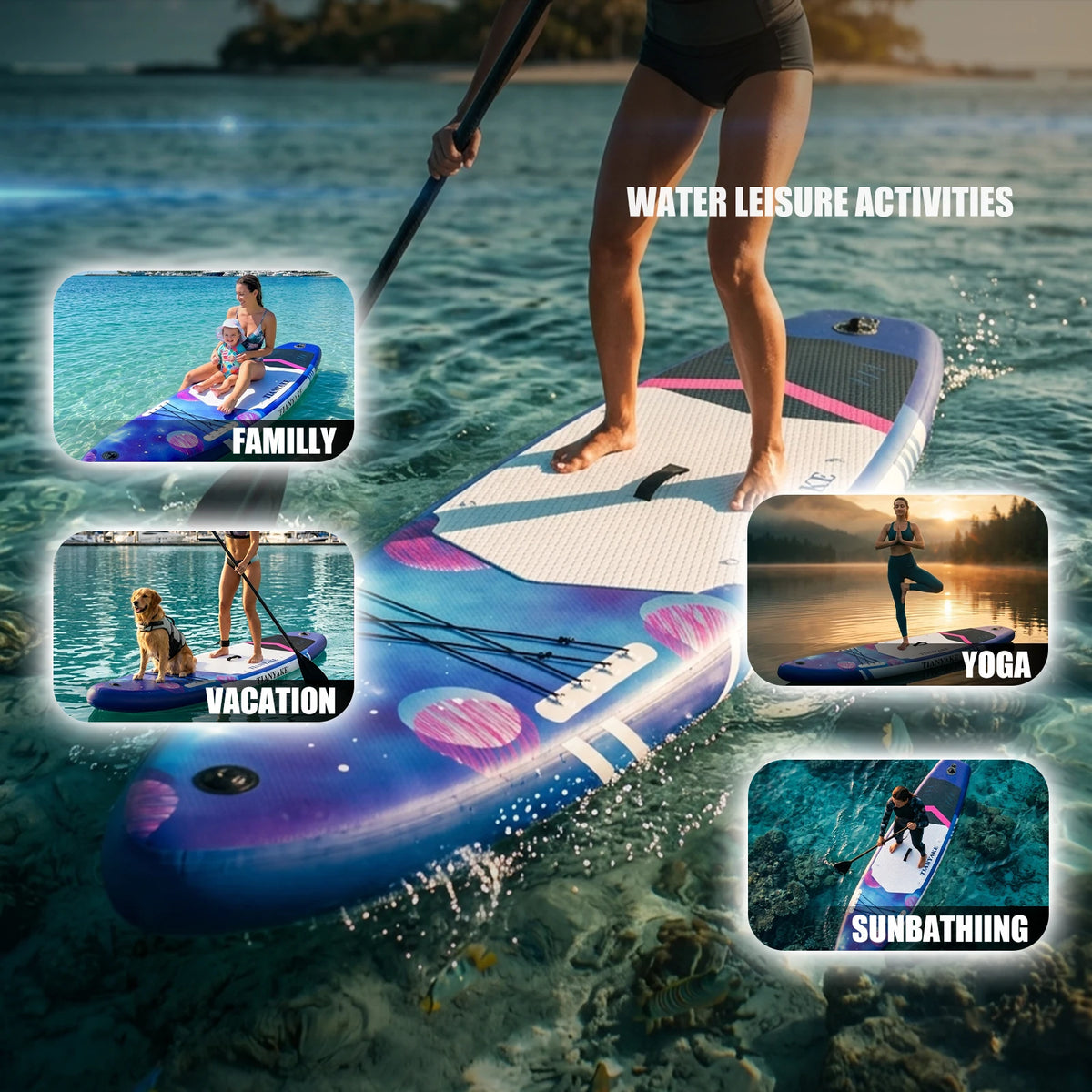 EGGORY Inflatable Stand Up Paddle Board For Outdoor Watersports