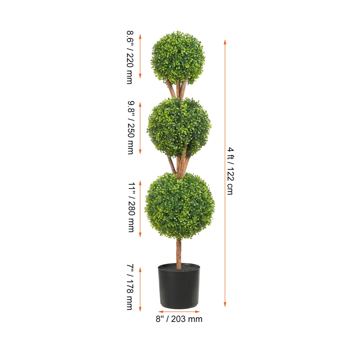 Artificial Boxwood Spiral Tower Topiary Garden Outdoor Decorative Plant