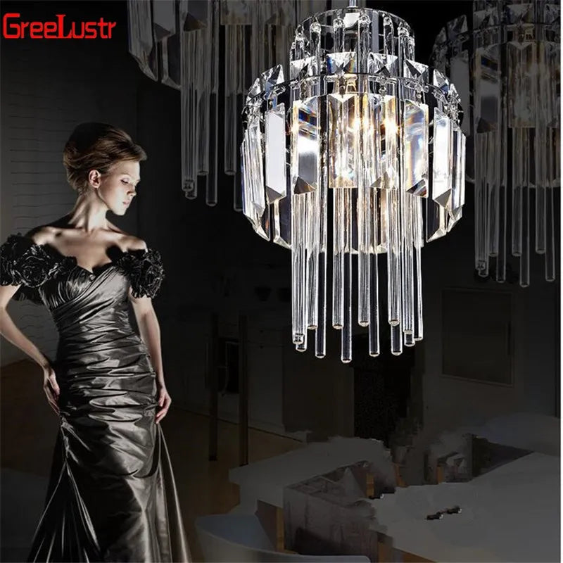 GreeLustr Modern Crystal Pendant Indoor Ceiling Lamp