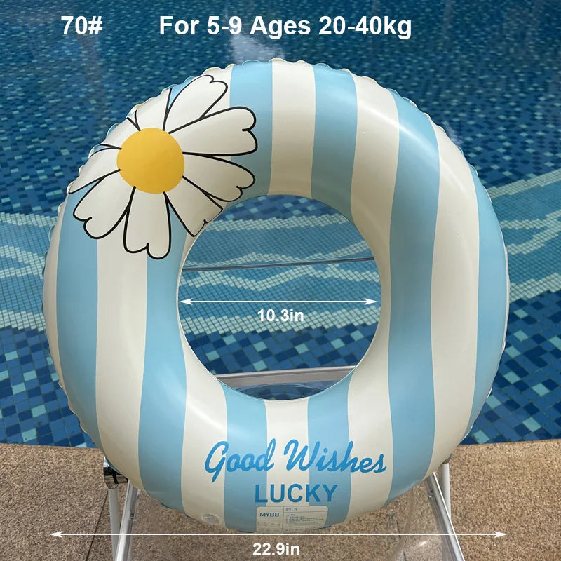 Rooxin Retro Stripe Inflatable Pool Float Swimming Tube