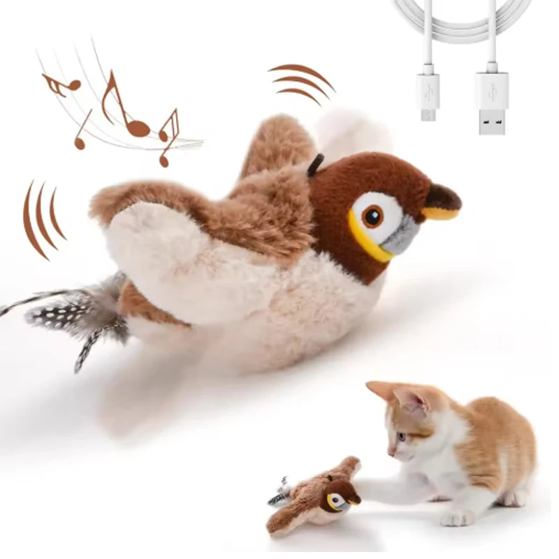 Premium Interactive Simulated Bird Cat Toy Touch Activated